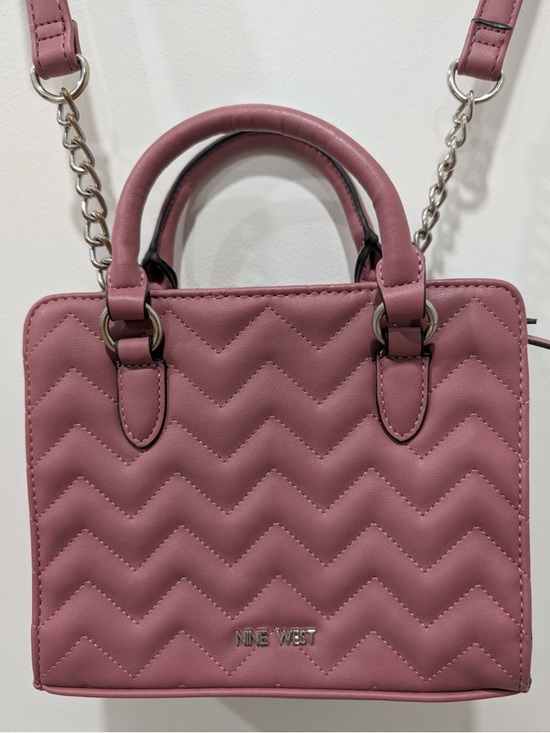 Nine West Handbags - Nine West Pink Quilted Mini Satchel with Chain Strap